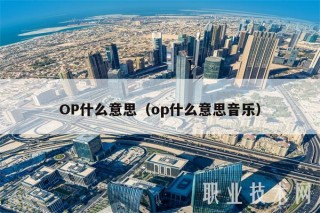 OP什么意思(op什么意思音乐