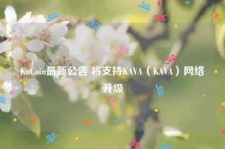 KuCoin最新公告 将支持KAVA(KAVA)网络升级