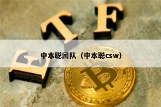 中本聪团队(中本聪csw)